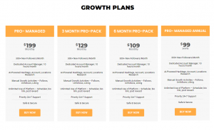 AiGrow's pricing plans