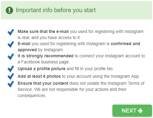 add Instagram account to instalex