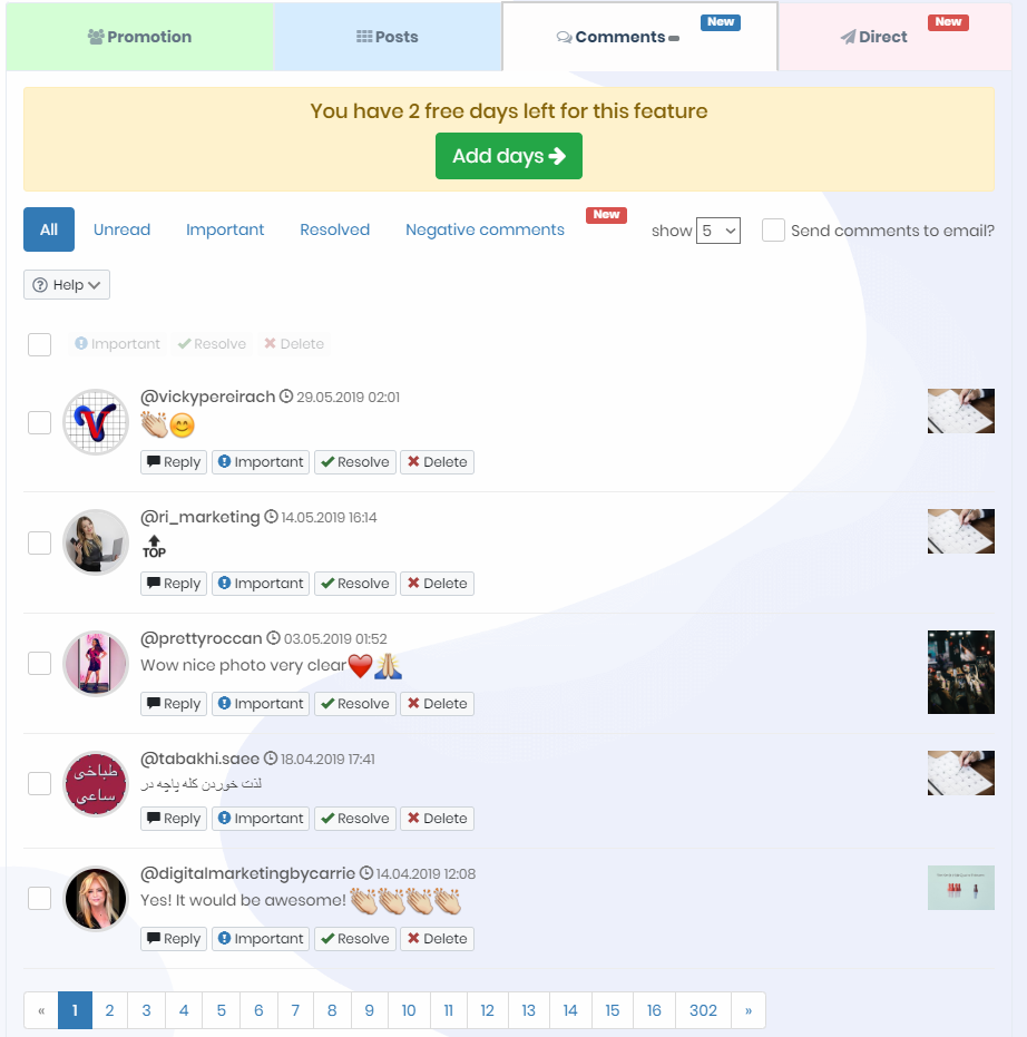 Instagram comment tracker instavast