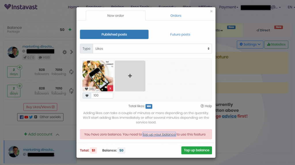 Buy Instagram likes and followers instavast