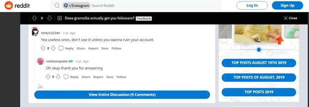 Bad Gramzilla reviews on Reddit