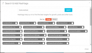 home workout hashtags-AiGrow-hashtag generator tool