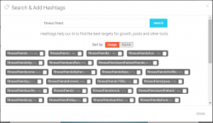 fitness friend hashtags
