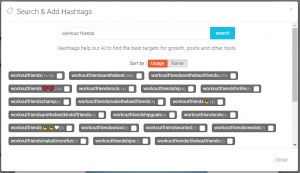 workout friends hashtags