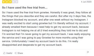 Growlee review on trustpilot