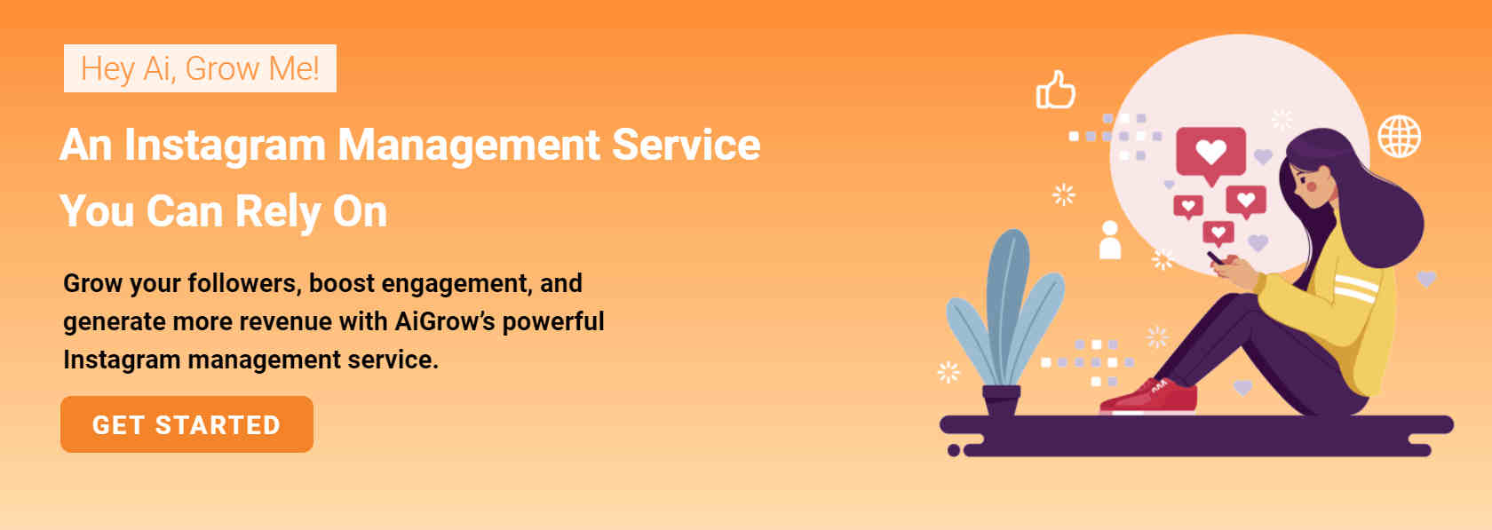 AiGrow homepage-Instagram business tools