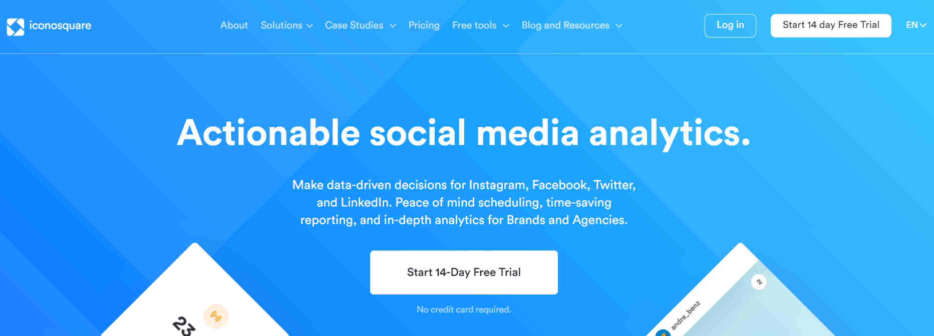 Iconosquare homepage