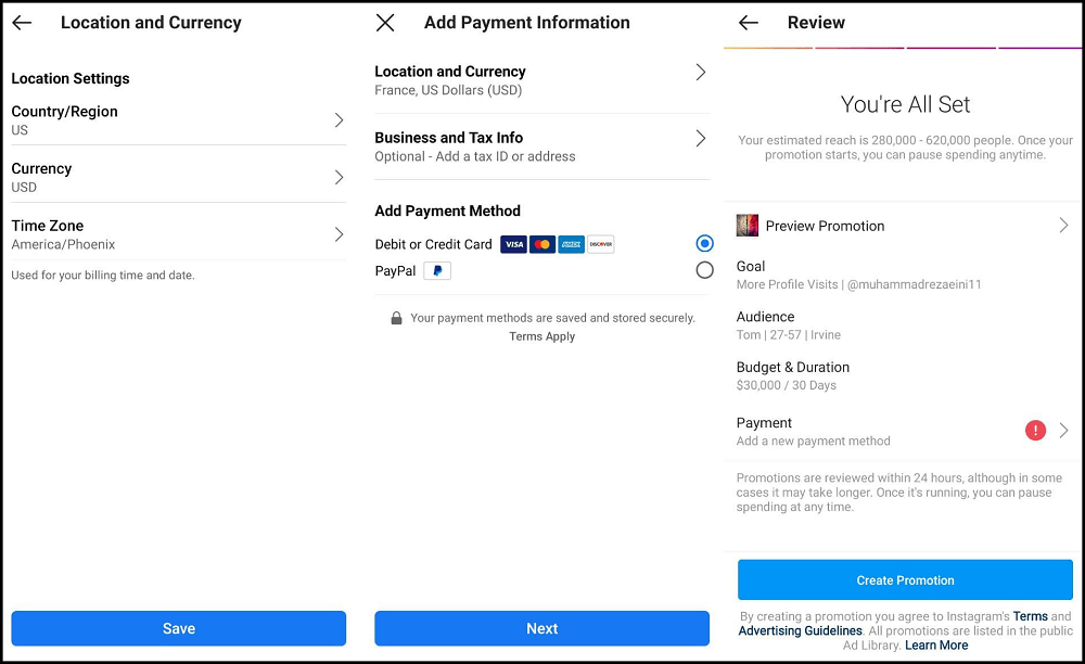 advertise on Instagram
