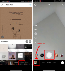 how to post a video on Instagram- story