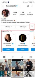 Instagram-suggested users