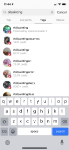 Instagram search