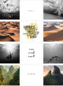 Instagram grid layout-line in the middle