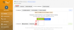 AiGrows feed, story, IGTV scheduler