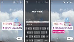 add hashtags to ig stories
