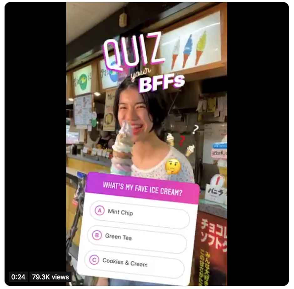 quiz feature on Instagram story 