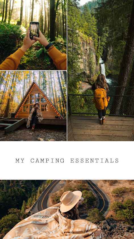 My camping essentials-Instagram story design