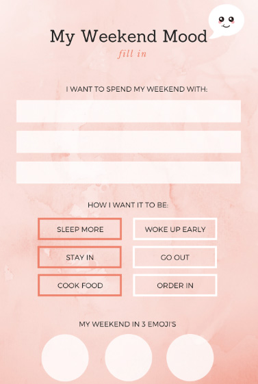 My weekend mood-Instagram story design