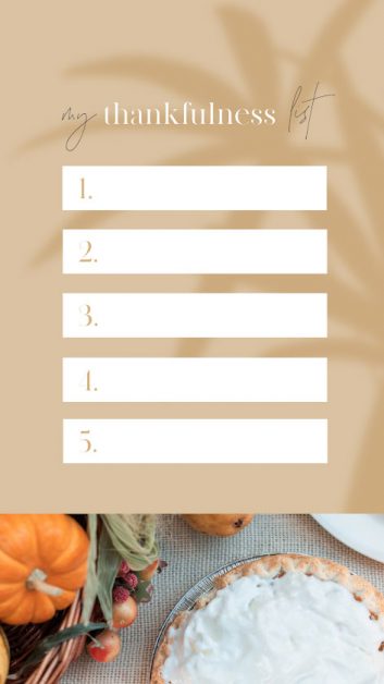 Thankfulness list-Instagram story design