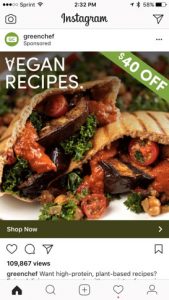 Instagram post of green chef