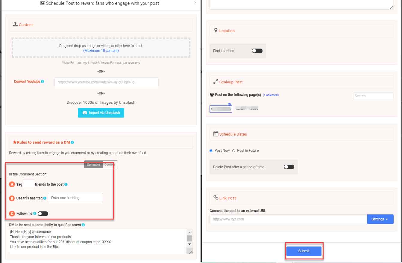Run Instagram contests