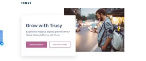 trusy social homepage