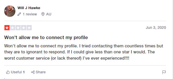 Instamber review on Trustpilot