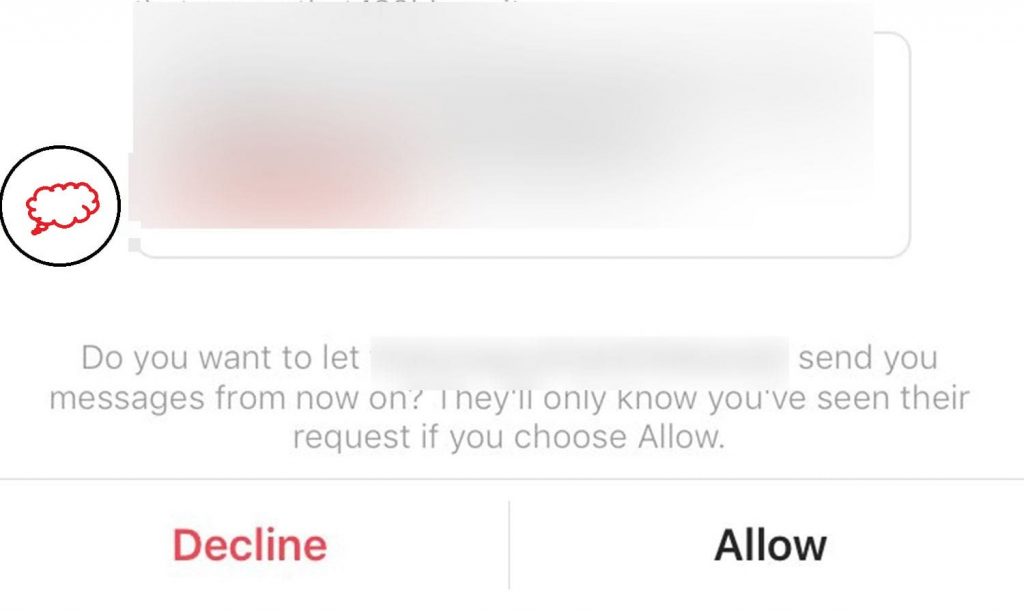How to know if someone declines your DM on Instagram?
