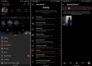 how to recover recently deleted Instagram posts