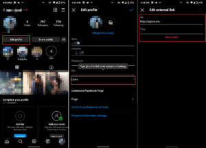 remove links from instagram bio
