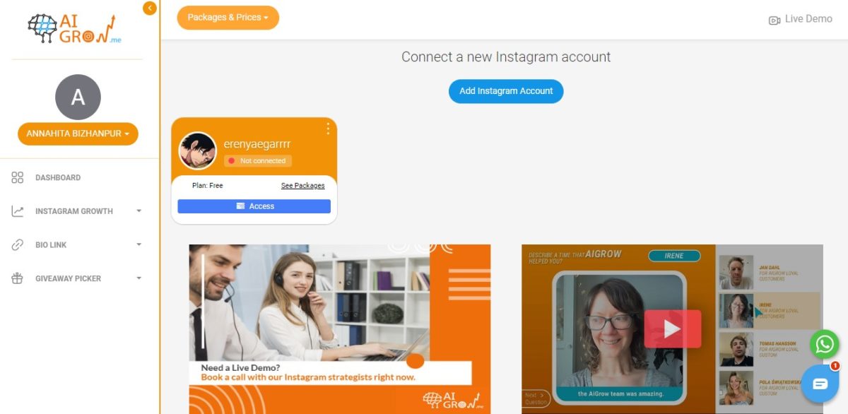 aigrow sign up part 3