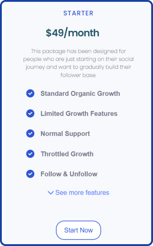 Seek Socially starter plan