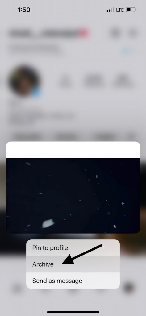 Hold the post and select archive