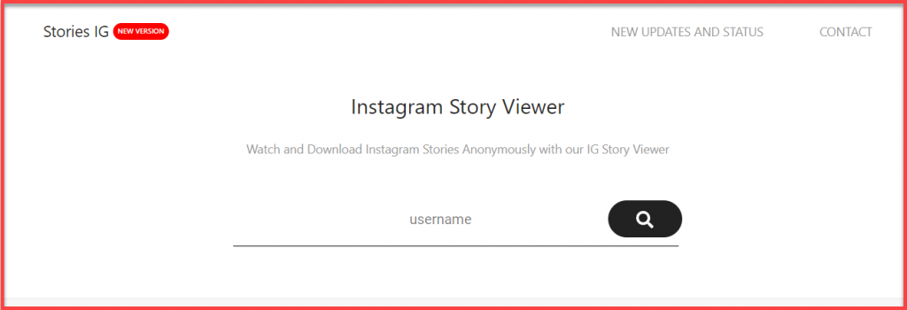 Stories ig homepage