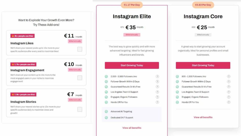 Pathsocial Monthly Pricing  