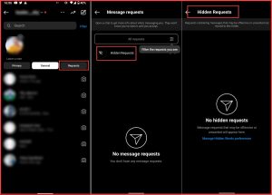 hidden requests on instagram messages