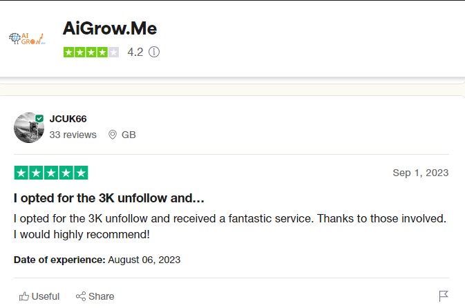 customer review of AiGrow