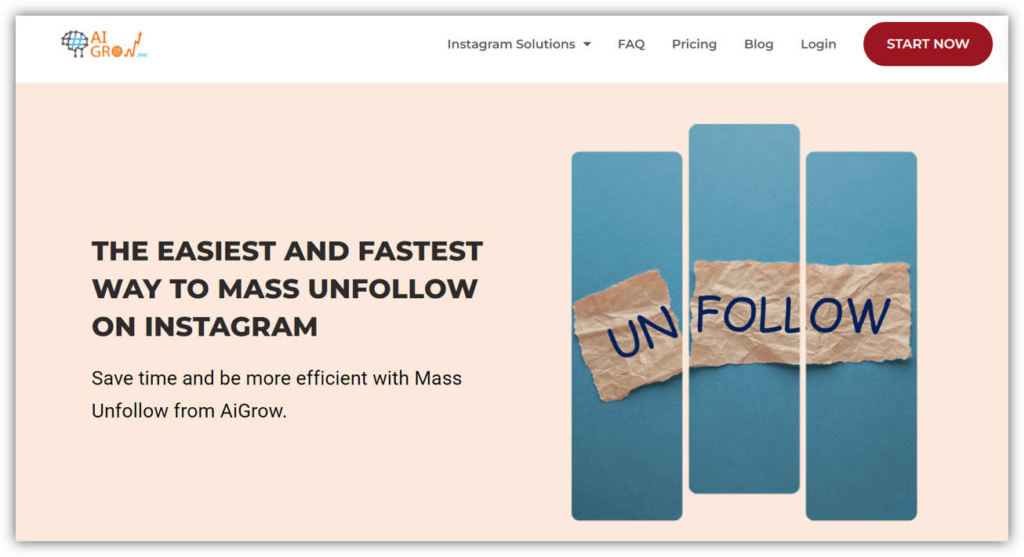 AiGrow mass unfollow tool