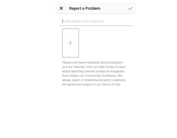 report to Instagram to remove limitations
