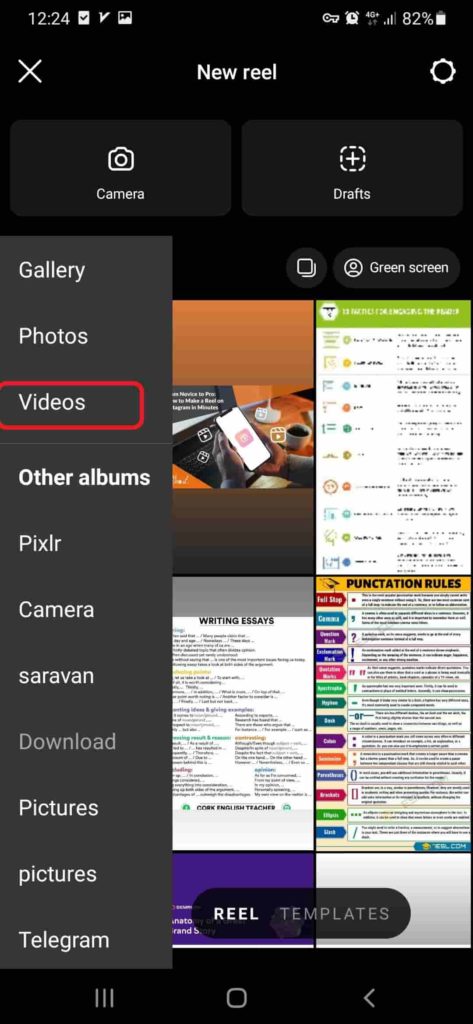 how to make reel with video