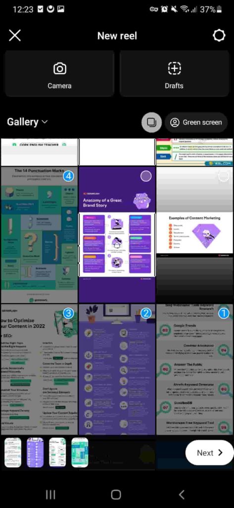 make reels on Instagram