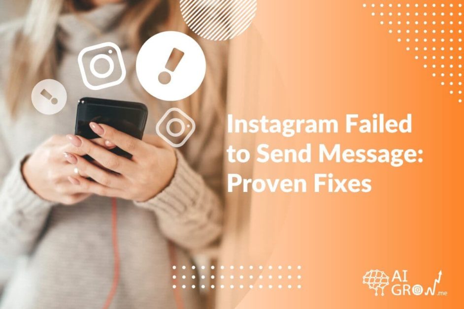 Instagram failed to send message