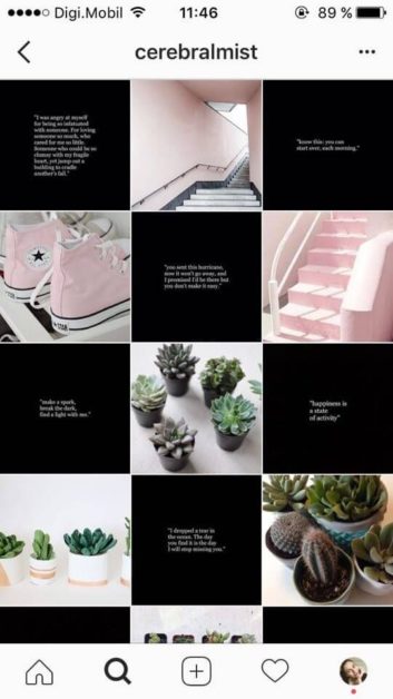 checkerboard Instagram layout