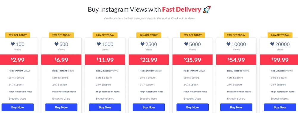 View Packages on ViralRace