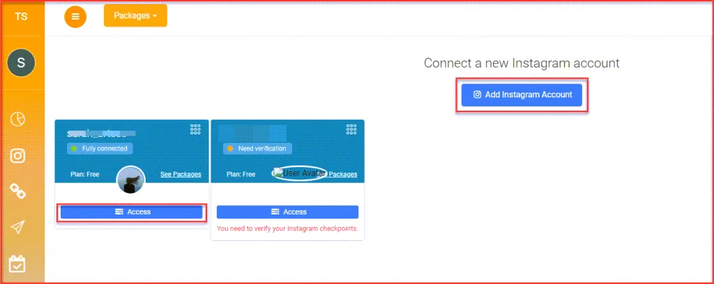 Access Instagram accounts