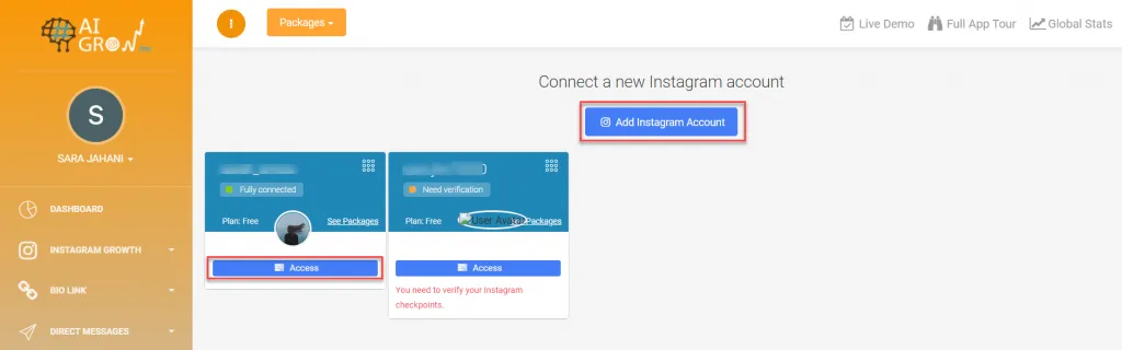 access instagram accounts