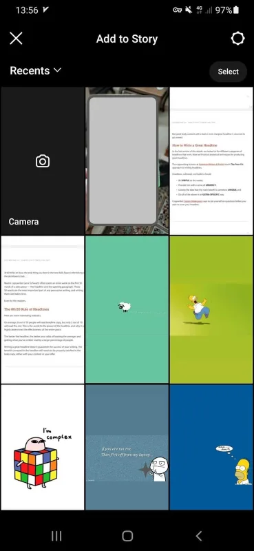 Instagram camera rolls