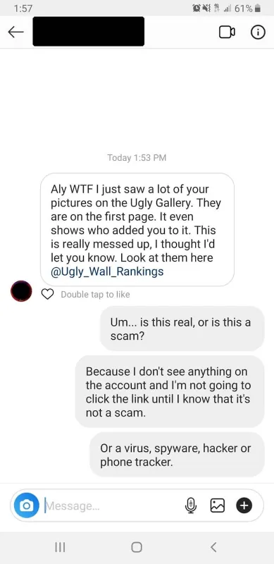 hurtful comments in DM