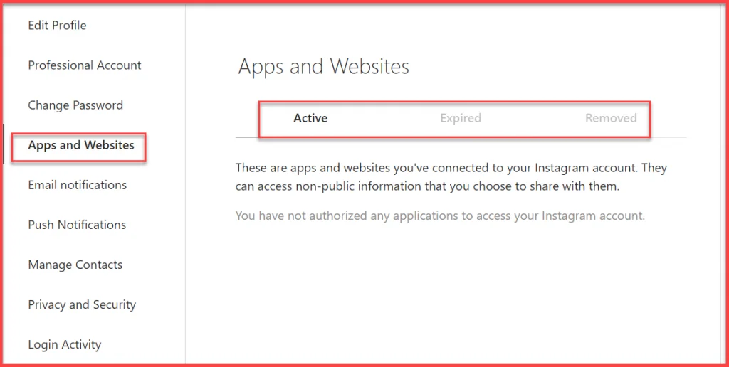 Connected Apps and websites