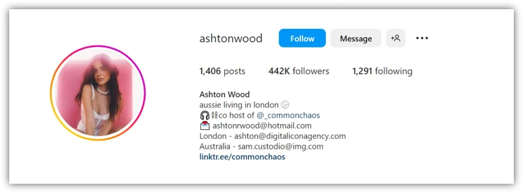 using Instagram bio symbols