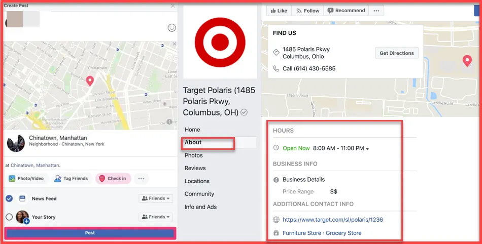 Add new locations on Facebook
